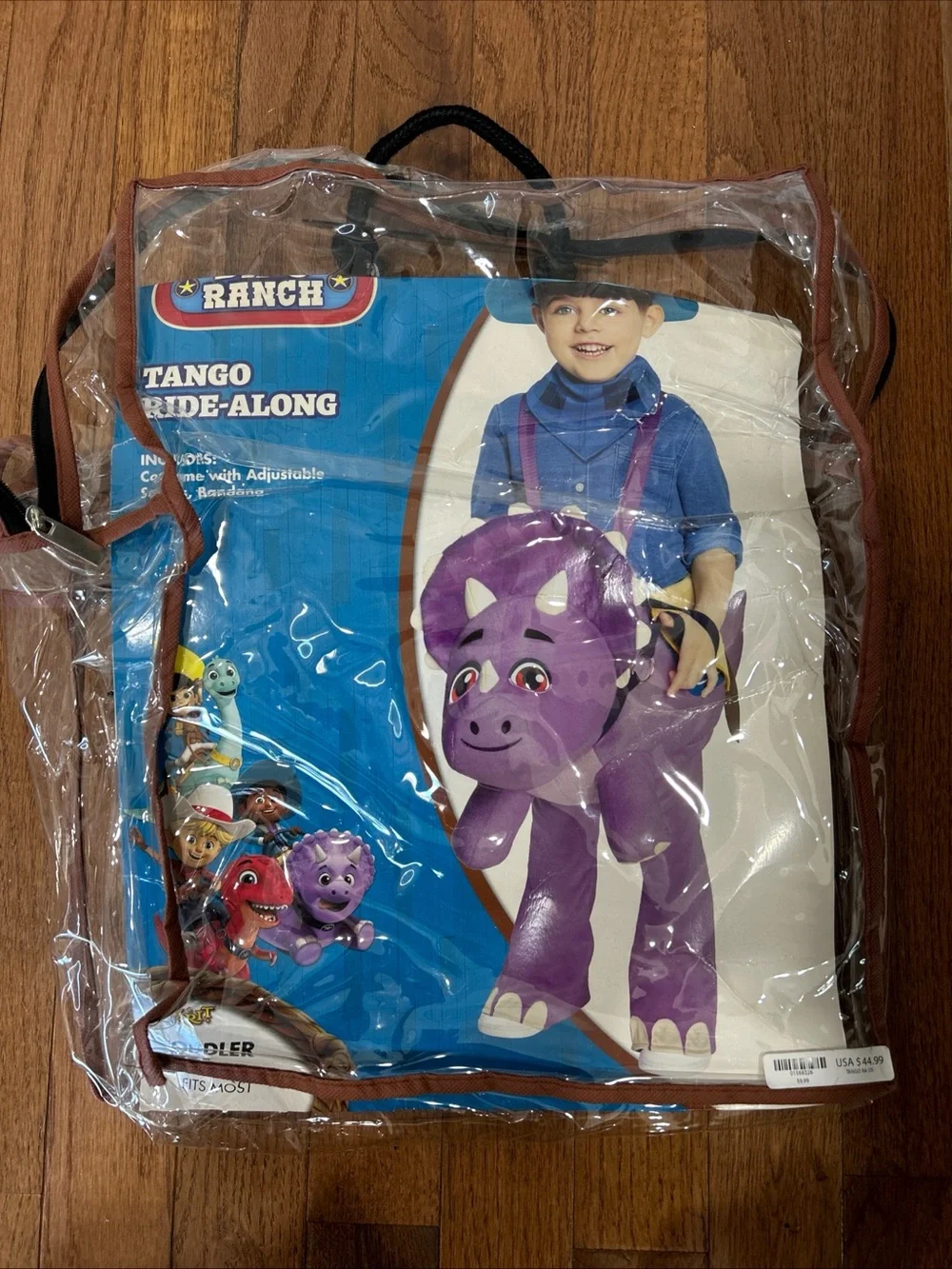 Disney Dino Ranch Tango Ride-Along Dinosaur Costume Toddler One Size Fits Most